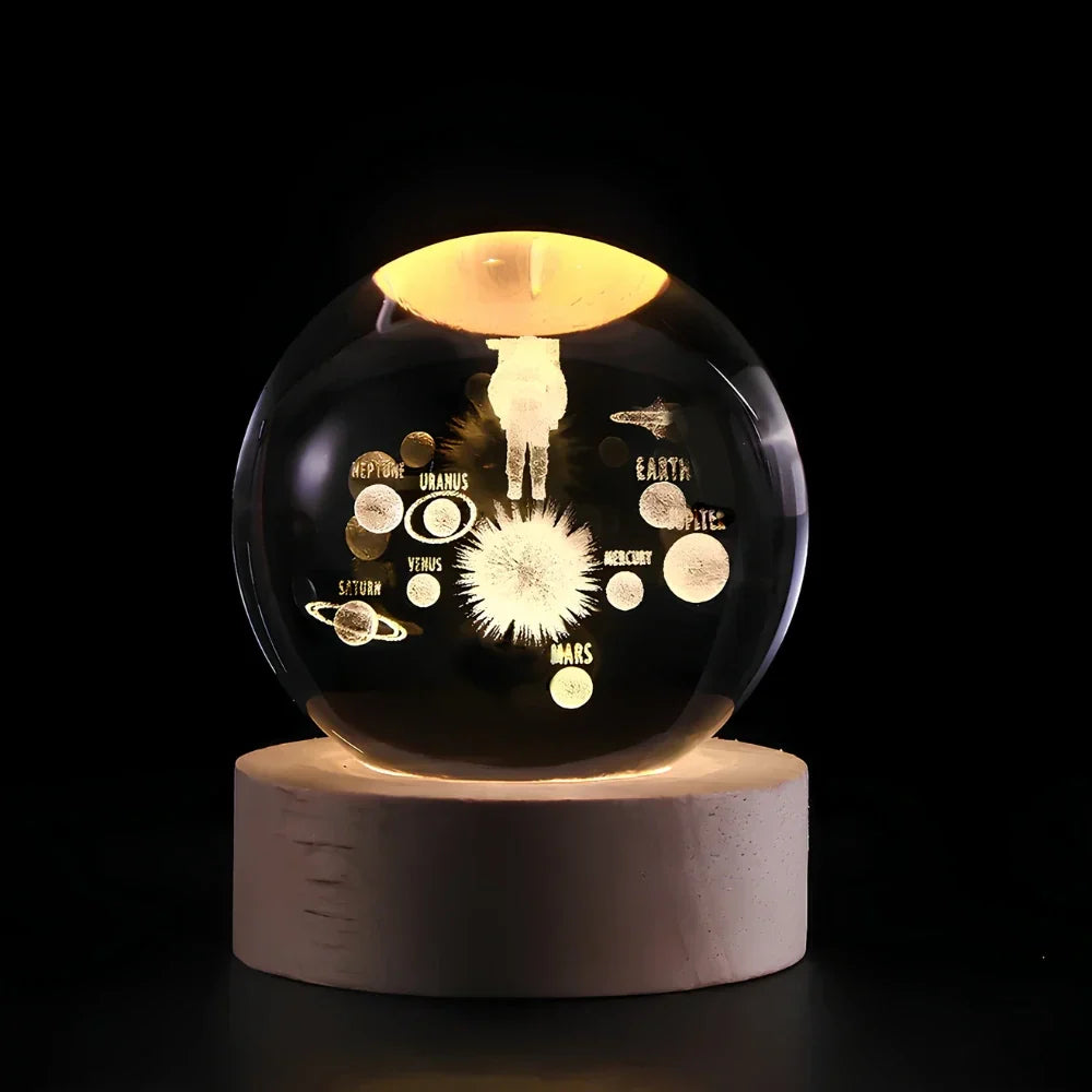 Boules en Cristal Gravées en 3D - Celestia