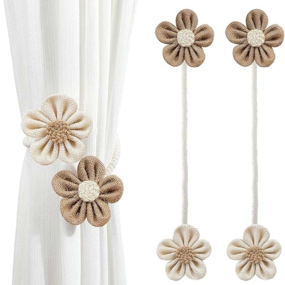 HennepElegance Luxe Pinces à rideaux Lot de 2 | Un charme intemporel et un style naturel pour tous les intérieurs