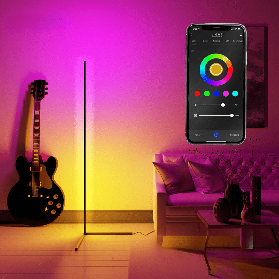 Ambiance LED Dimmable Lampadaire – Éclairage de Luxe avec 1+ Million de Couleurs