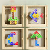 Tableau Tetris Ecoblock – Jeu de Puzzle en Bois pour Enfants et Adultes – Amusement Durable pour le Cerveau