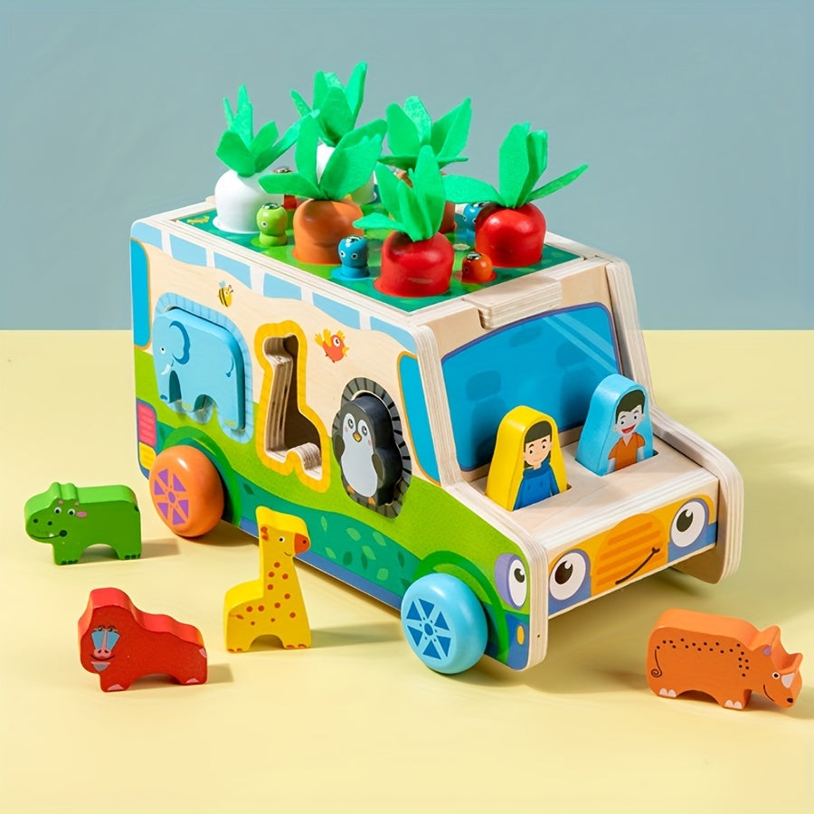 Véhicule de Jeu Éducatif de Ferme - Animaux et Légumes en Action