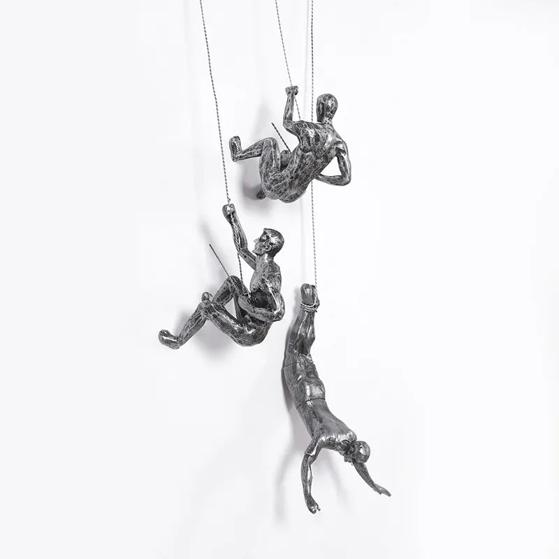 ElevéArt Luxe Ensemble de Décoration Murale | Homme Grimpant Créatif pour des Accents Intérieurs Uniques