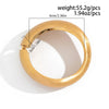 Bracelet Chunky Water Drop - Manchette ouverte en or audacieuse avec un design de vague irrégulier