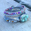 Bracelet enroulé de guérison et de protection en turquoise - Selina