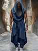 Ensemble Mi-Long pour Hommes – Gilet Sans Manches et Pantalon Baggy