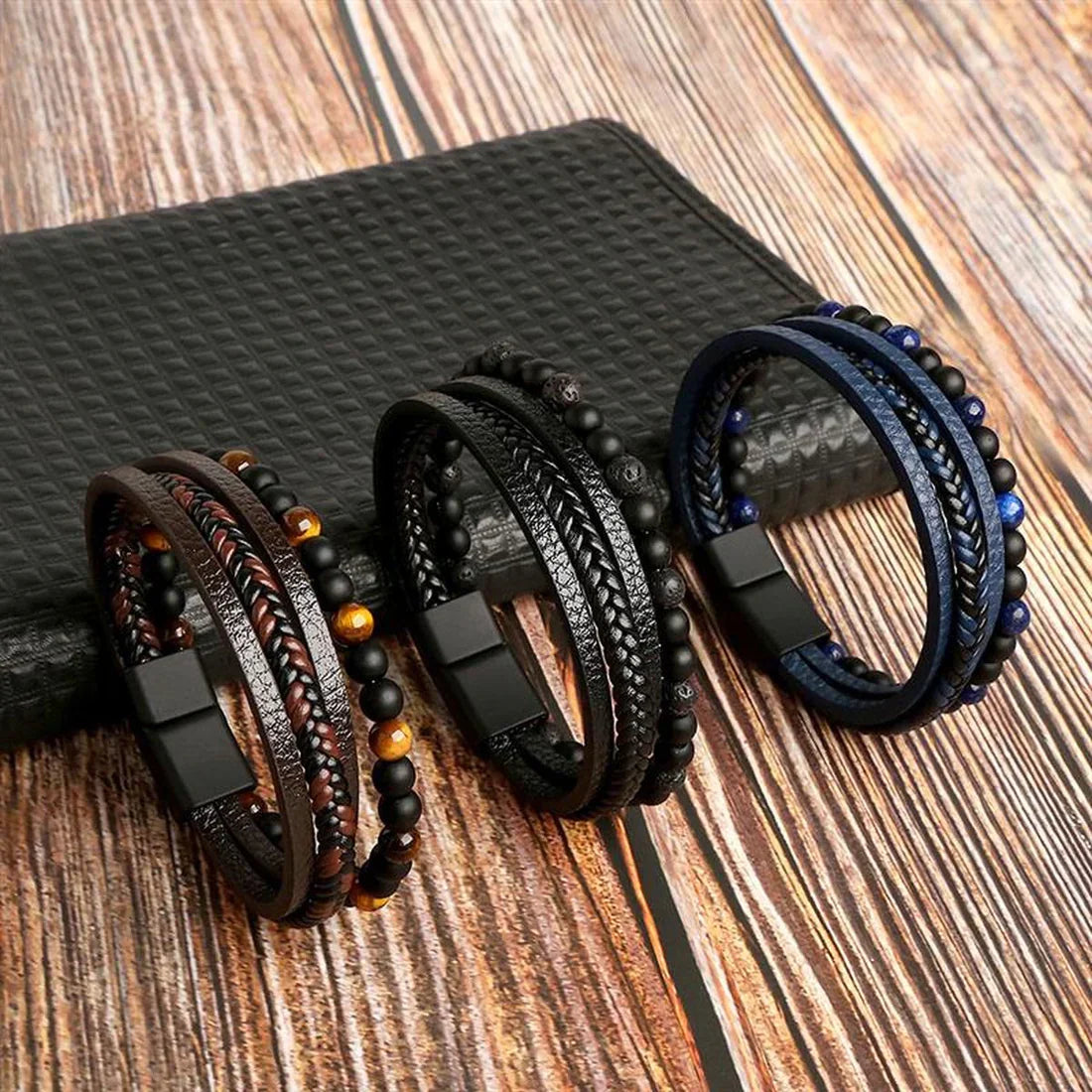 Bracelet en Cuir Ravi - Pour un Look Audacieux et Élégant