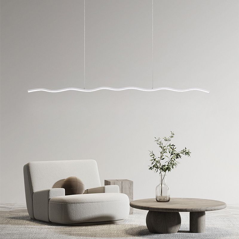 Suspension LED au design moderne en lignes ondulées – WaveGlow