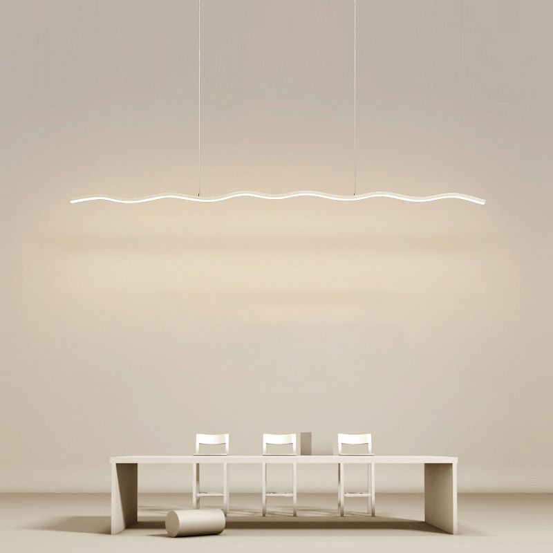Suspension LED au design moderne en lignes ondulées – WaveGlow