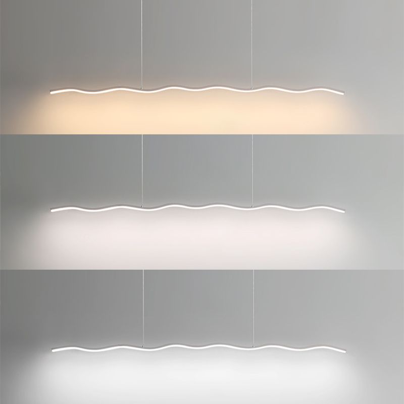 Suspension LED au design moderne en lignes ondulées – WaveGlow