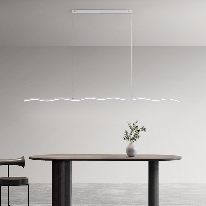 Suspension LED au design moderne en lignes ondulées – WaveGlow
