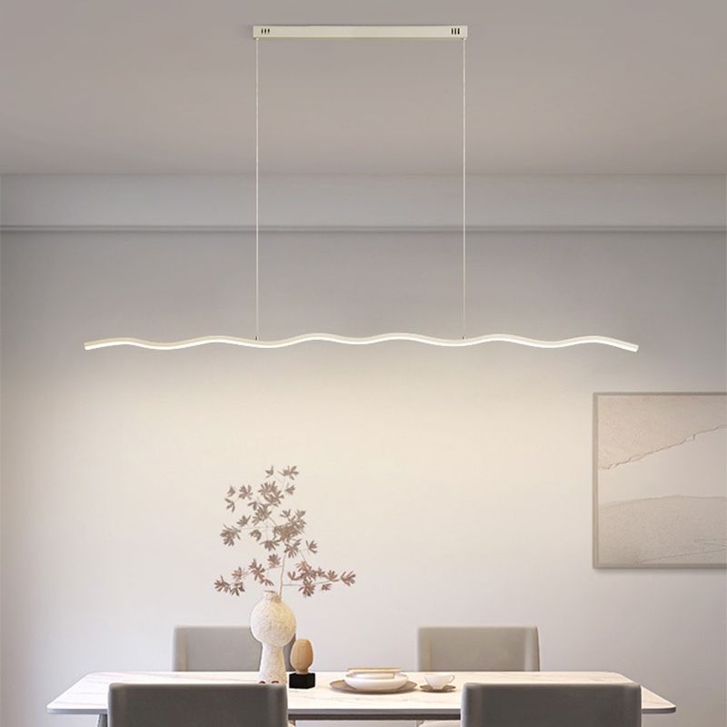 Suspension LED au design moderne en lignes ondulées – WaveGlow