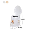 Toilettes en plastique contemporain montées au sol avec siège pour salle de bain