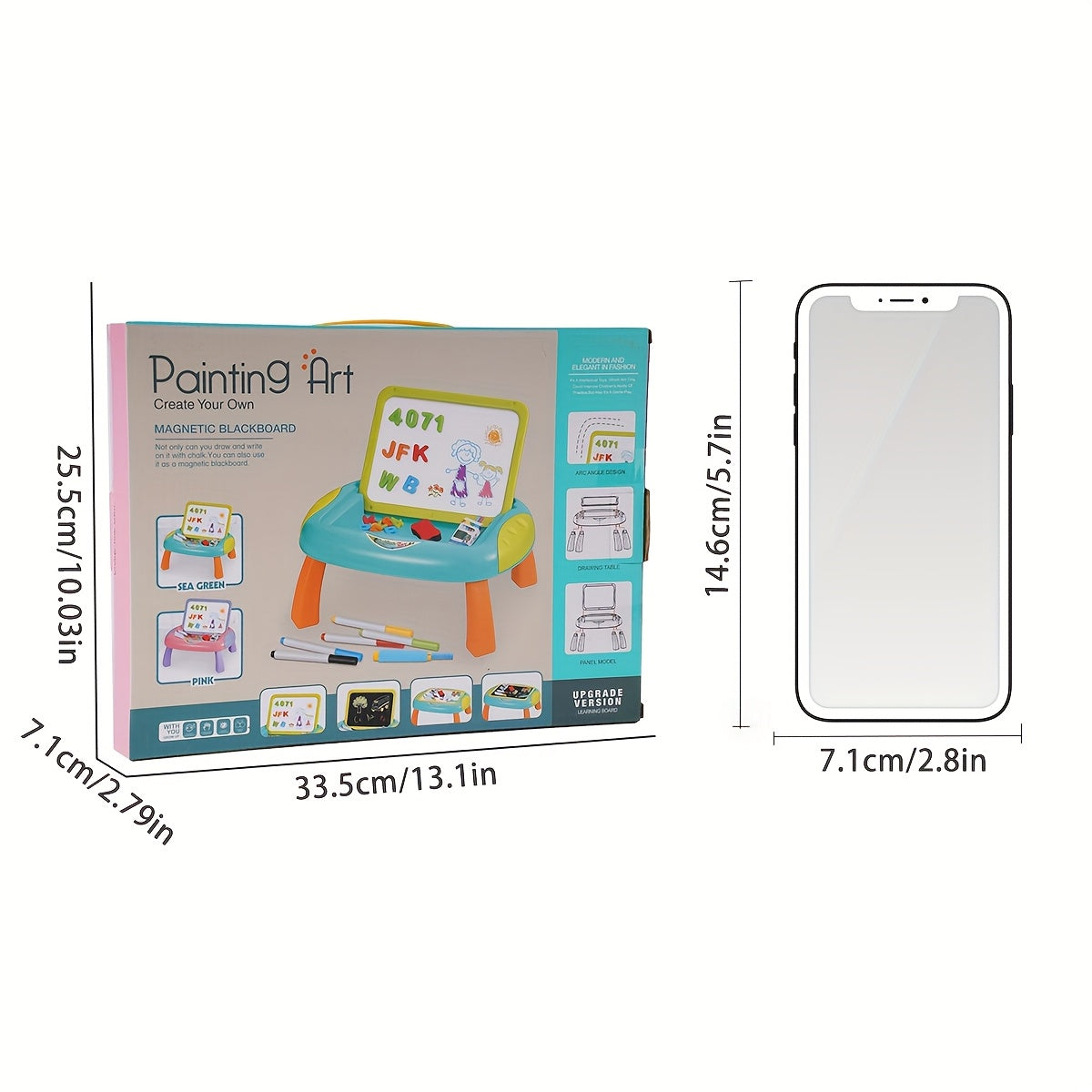 Tableau Éducatif pour Enfants – Double Face avec Chiffres et Lettres Magnétiques pour un Apprentissage Créatif