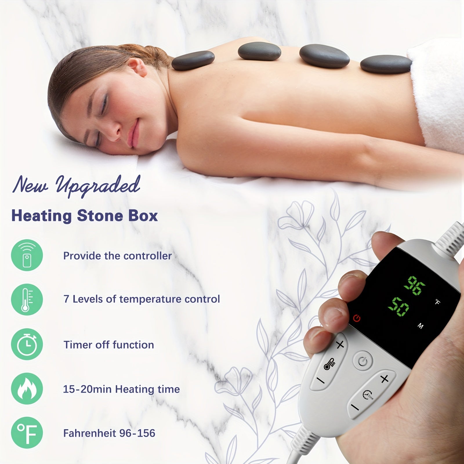 Ensemble de Massage aux Pierres Chaudes Professionnel – Complet avec Chauffage