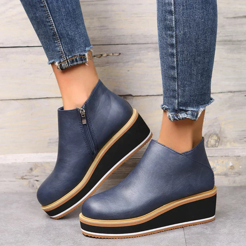Bottines Tendances pour Femmes avec Fermeture Éclair et Talon - Alessia