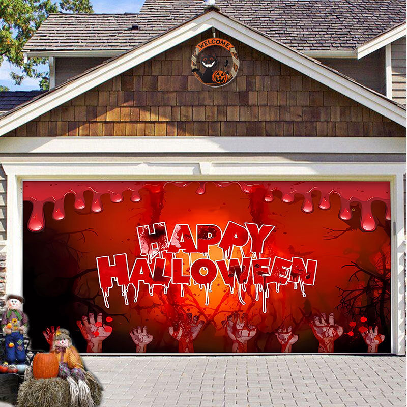 SpookShade | Crée une atmosphère d'Halloween inoubliable pour votre porte de garage