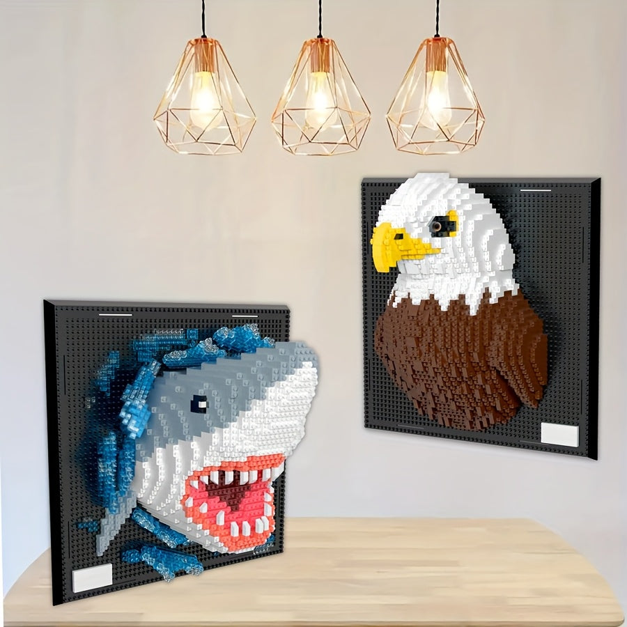 Art mural créatif 3D – Collection Requin et Aigle