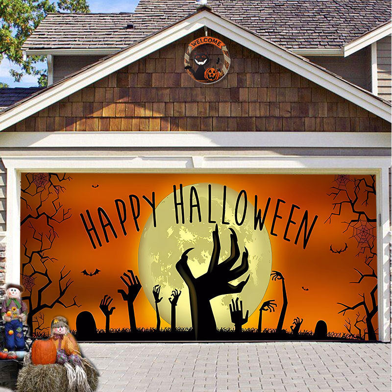SpookShade | Crée une atmosphère d'Halloween inoubliable pour votre porte de garage