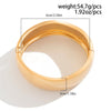 Bracelet Chunky Water Drop - Manchette ouverte en or audacieuse avec un design de vague irrégulier