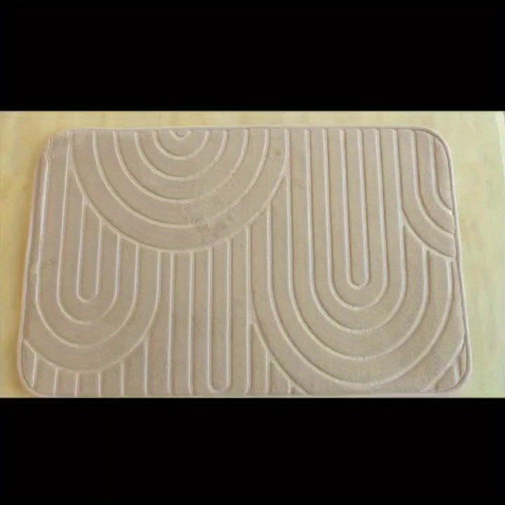Tapis de bain antidérapant géométrique – Confortable et élégant pour votre salle de bain