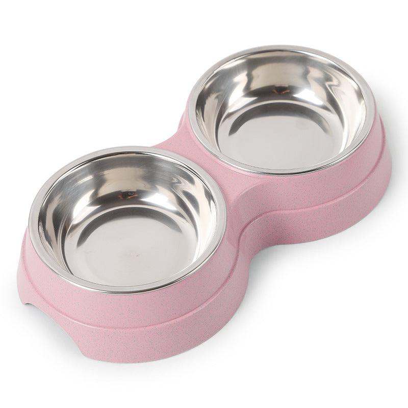 Bols Doubles en Acier Inoxydable pour Animaux de Compagnie – Parfait pour Manger et Boire