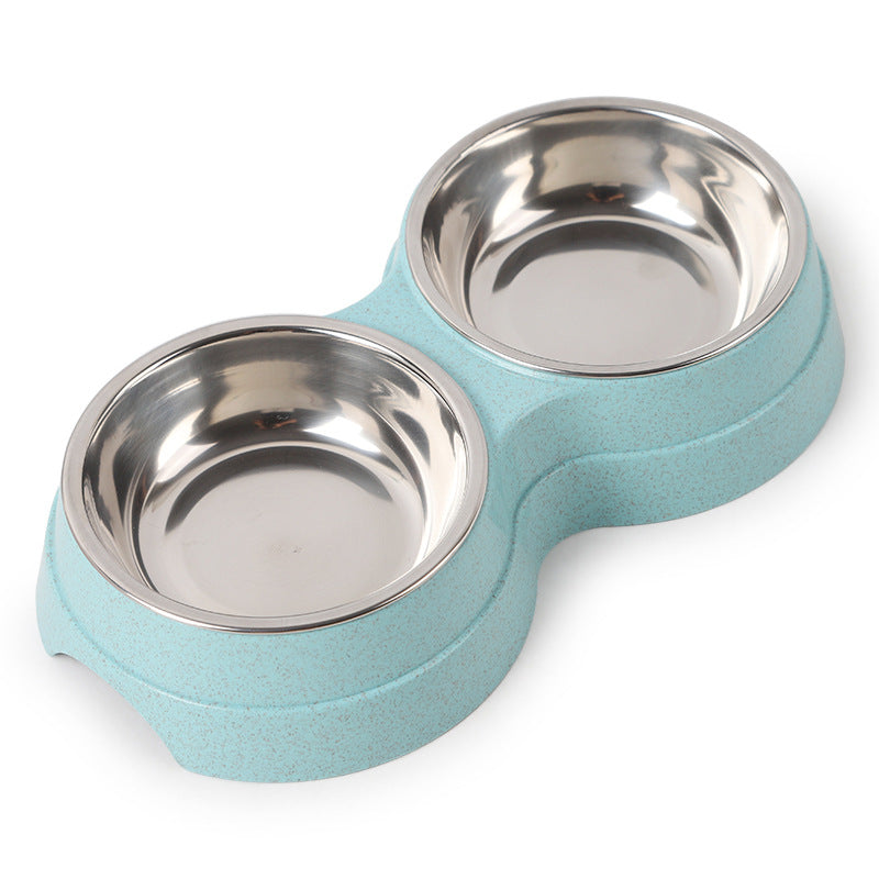 Bols Doubles en Acier Inoxydable pour Animaux de Compagnie – Parfait pour Manger et Boire