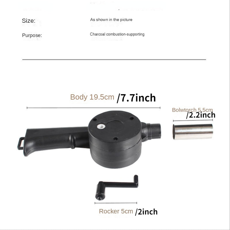 Souffleur Manuel Portable – Parfait pour les Barbecues, le Camping et Allumer des Feux