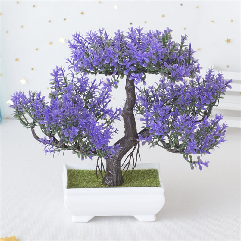 BlossomBonsai Arbre Artificiel – Mini Bonsai Réaliste avec Fleurs Roses