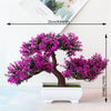 BlossomBonsai Arbre Artificiel – Mini Bonsai Réaliste avec Fleurs Roses