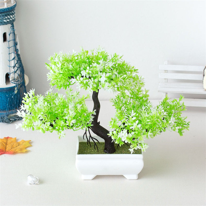 BlossomBonsai Arbre Artificiel – Mini Bonsai Réaliste avec Fleurs Roses