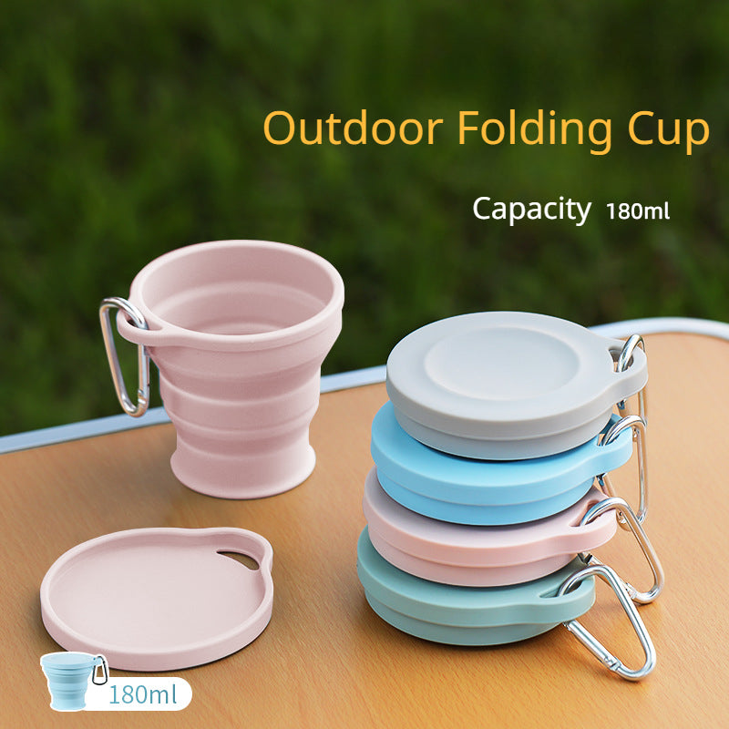Tasse en Silicone Pliable avec Mousqueton - Tasse Portable et Durable pour l'Extérieur et le Camping