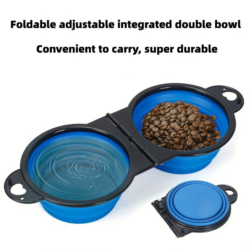 Bols pour Chiens Doubles Pliables – Pratiques et Portables pour Voyager et Marcher