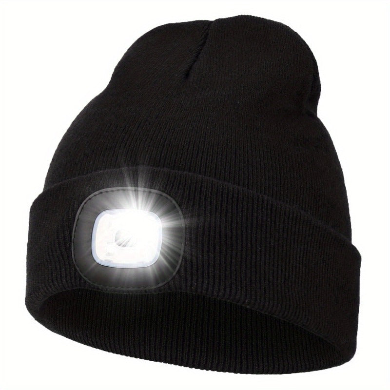 Bonnet Unisexe avec Lumière LED – Éclairage Pratique pour les Promenades Nocturnes