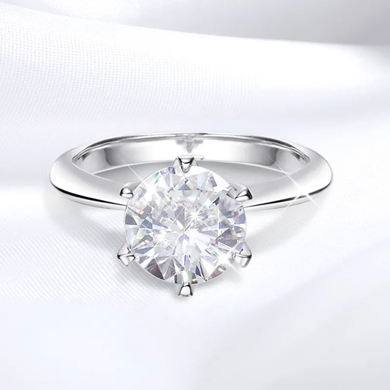 Bague GRA-Moissanite Brillante