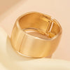 Bracelet Chunky Water Drop - Manchette ouverte en or audacieuse avec un design de vague irrégulier