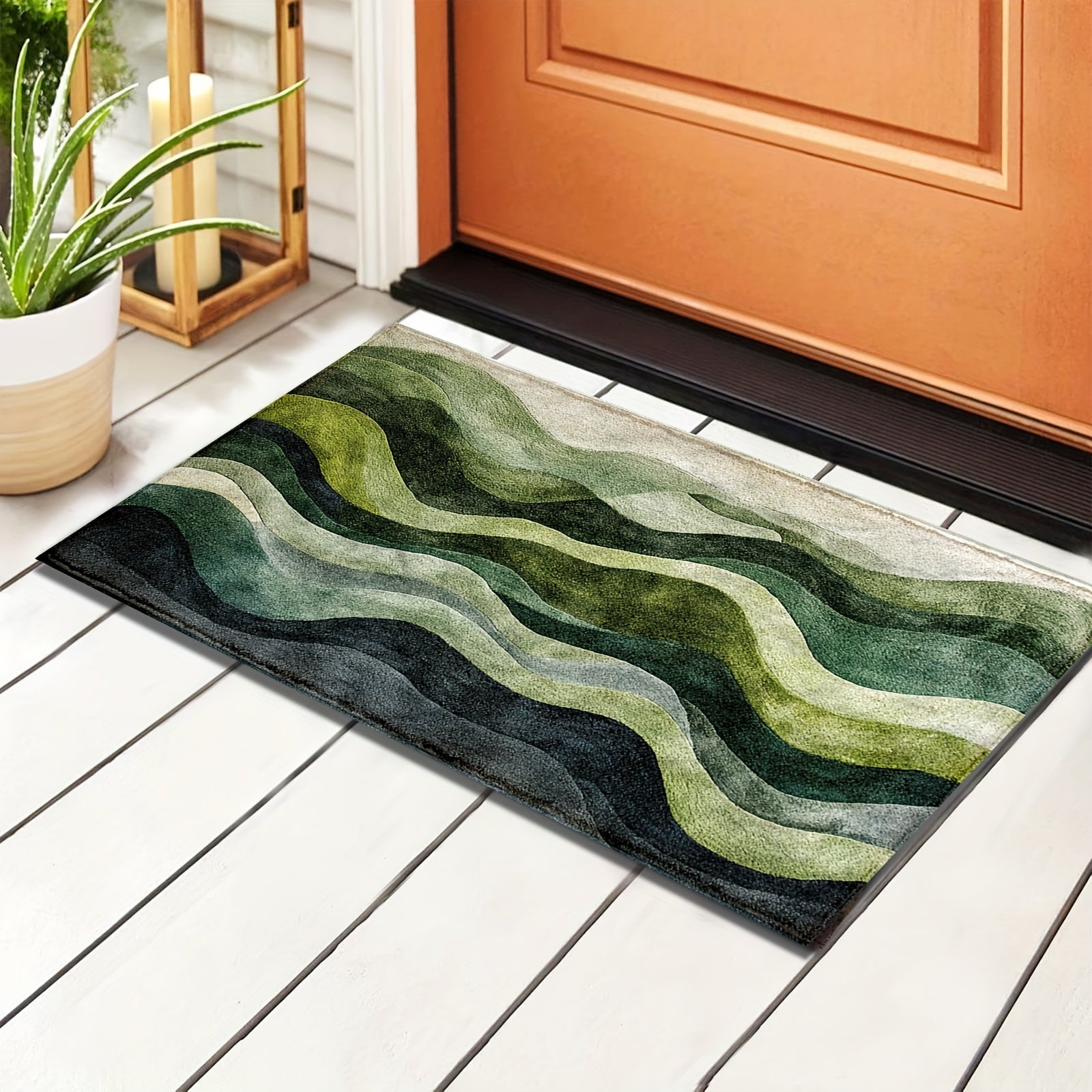 Tapis de Bain à Motif Géométrique – Parfait pour la Salle de Bain ou l'Entrée