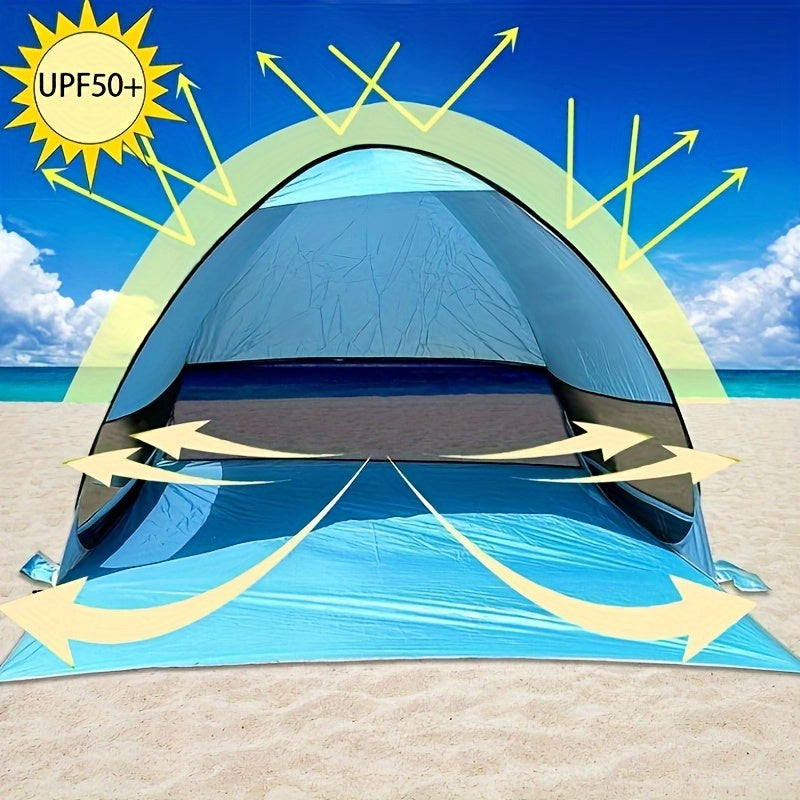 Tente de Plage Portable pour 2-3 Personnes – Protection UPF 50 et Design Léger