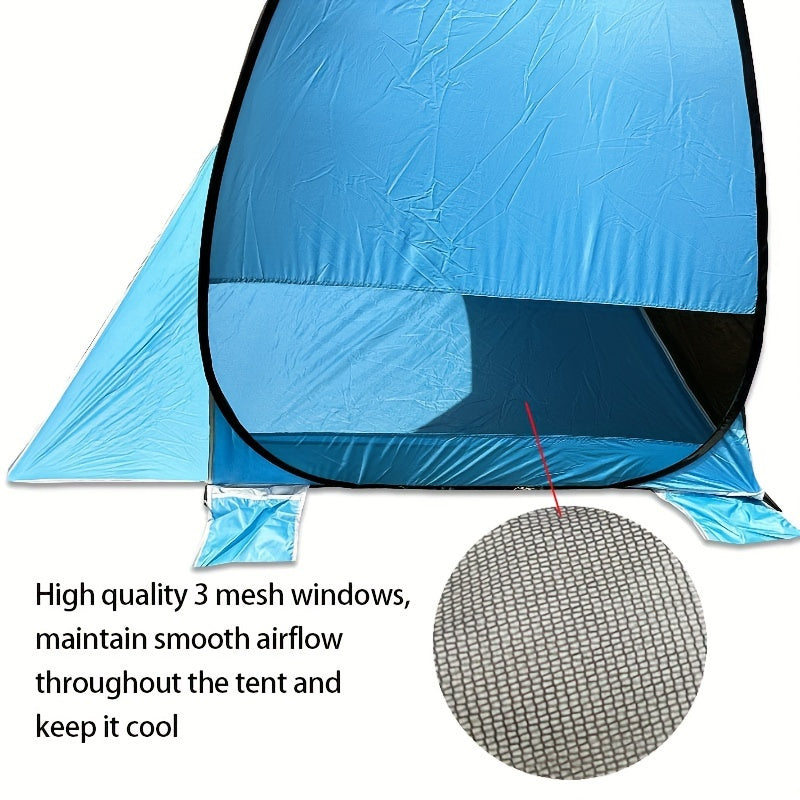 Tente de Plage Portable pour 2-3 Personnes – Protection UPF 50 et Design Léger