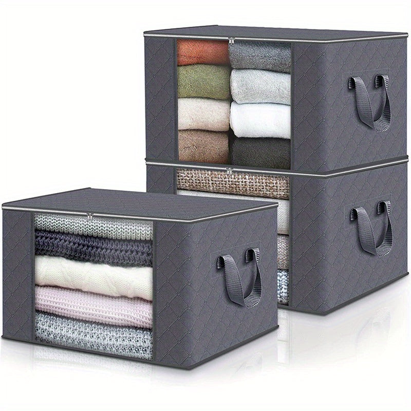 Bacs de rangement en tissu Luxe OpulentHaven | Bacs spacieux et pliables pour une organisation élégante de la maison et tranquillité
