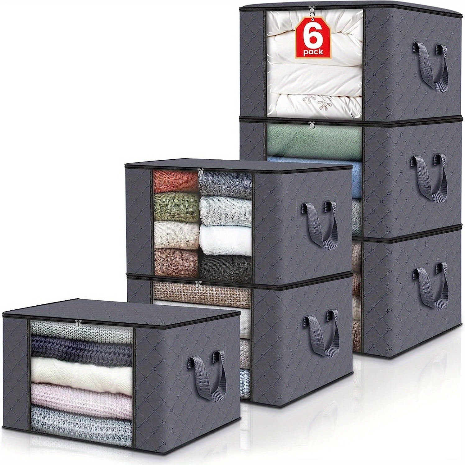 Bacs de rangement en tissu Luxe OpulentHaven | Bacs spacieux et pliables pour une organisation élégante de la maison et tranquillité