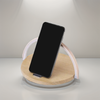 Station de charge intelligente AuraGlow | Lampe de chevet moderne avec charge rapide sans fil intégrée pour tous les appareils compatibles Qi