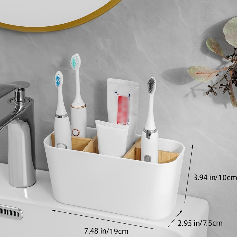 Support de brosse à dents moderne avec 5 compartiments – Élégant et organisé pour une utilisation dans la salle de bain