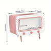 Support de Boîte à Mouchoirs RetroTV - Distributeur de Mouchoirs Multifonction avec Support de Téléphone