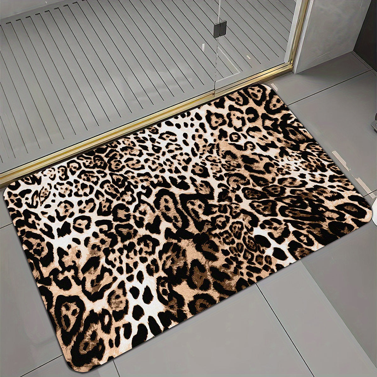 Tapis de Bain à Imprimé Animaux Tendance - Pour Confort et Style