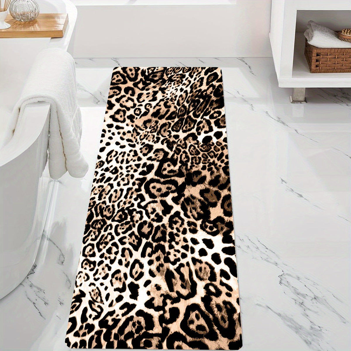 Tapis de Bain à Imprimé Animaux Tendance - Pour Confort et Style