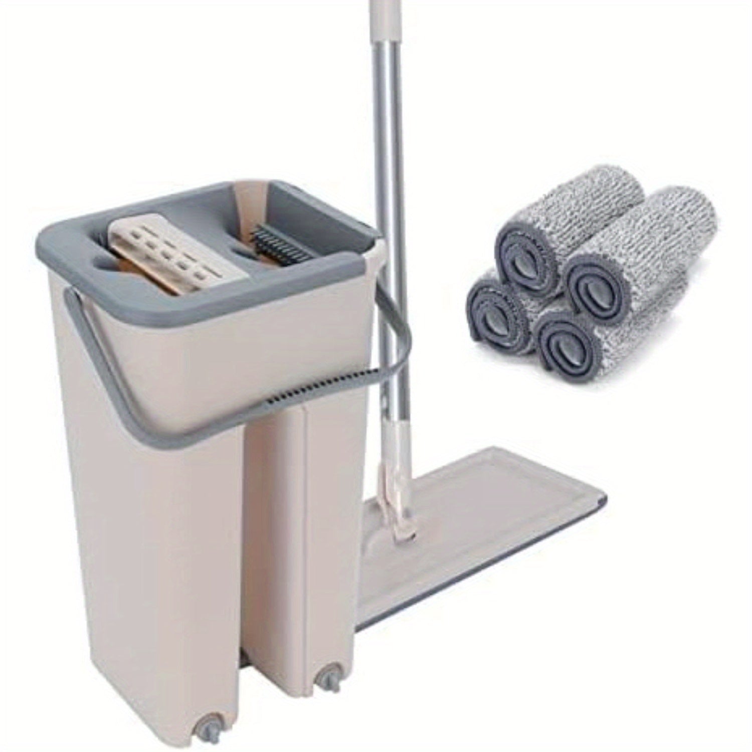 Système de Balai et Seau LuxiClean Elite | Balai en Microfibre 360° avec 4 Seaux Polyvalents pour un Nettoyage des Sols Sans Effort