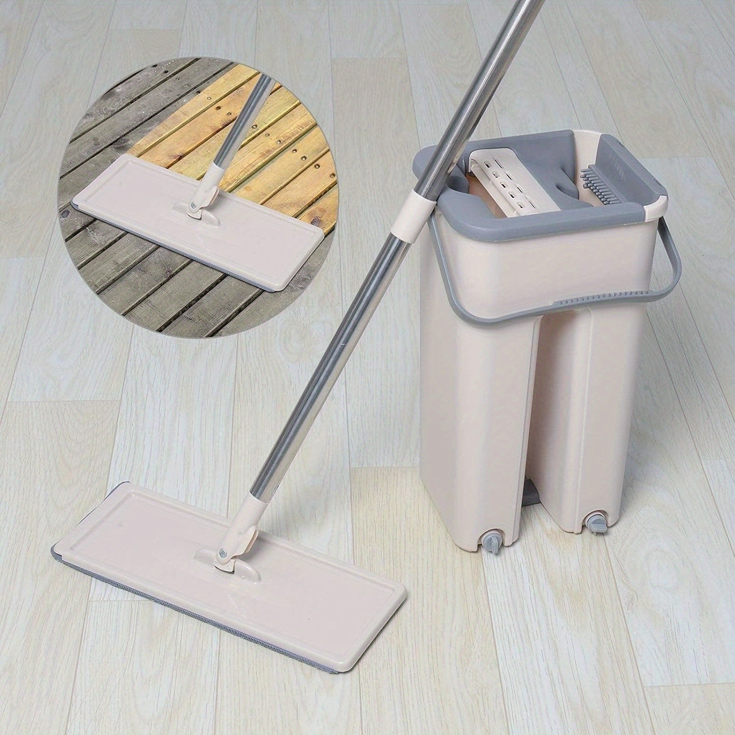 Système de Balai et Seau LuxiClean Elite | Balai en Microfibre 360° avec 4 Seaux Polyvalents pour un Nettoyage des Sols Sans Effort