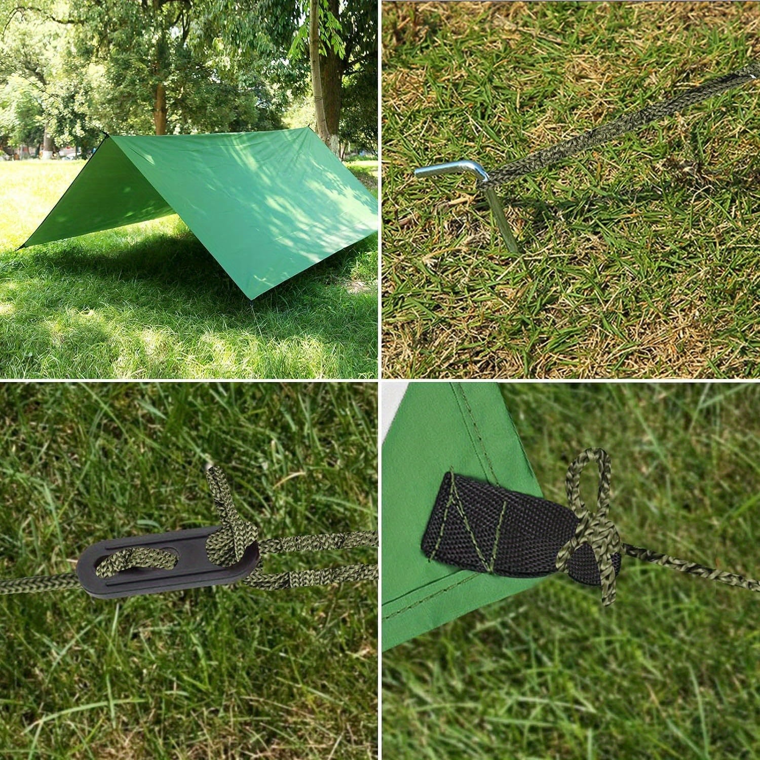 Auvent de Camping 3x3 Mètres - Imperméable et Résistant au Vent