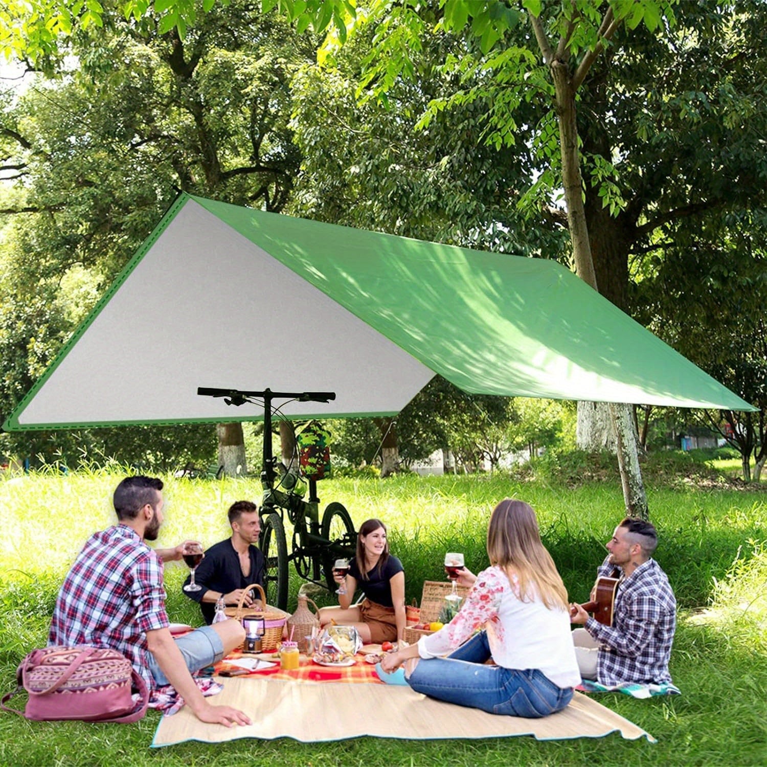 Auvent de Camping 3x3 Mètres - Imperméable et Résistant au Vent