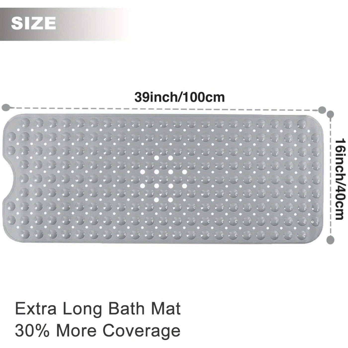 Tapis de Bain Antidérapant Extra Long - Pour une Expérience de Bain Sécurisée